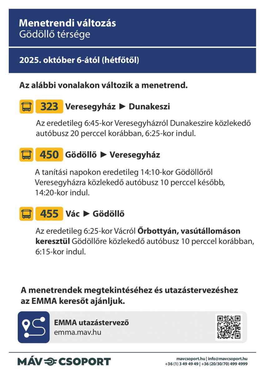 Voln Tjkoztat Menetrendmdosts Oktber 6 Tl Page 0001